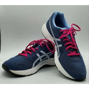 Asics Women's Gel Contend 5 Blue Pink Tennis Shoes